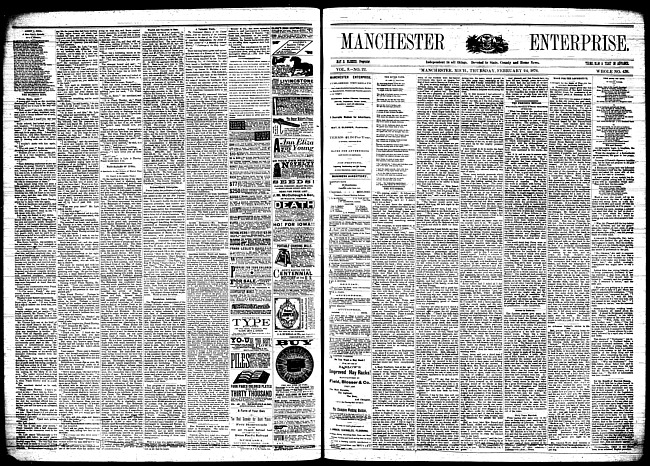 Manchester enterprise. Vol. 9 no. 22 (1876 February 24)