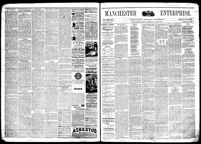 Manchester enterprise. Vol. 9 no. 37 (1876 June 8)