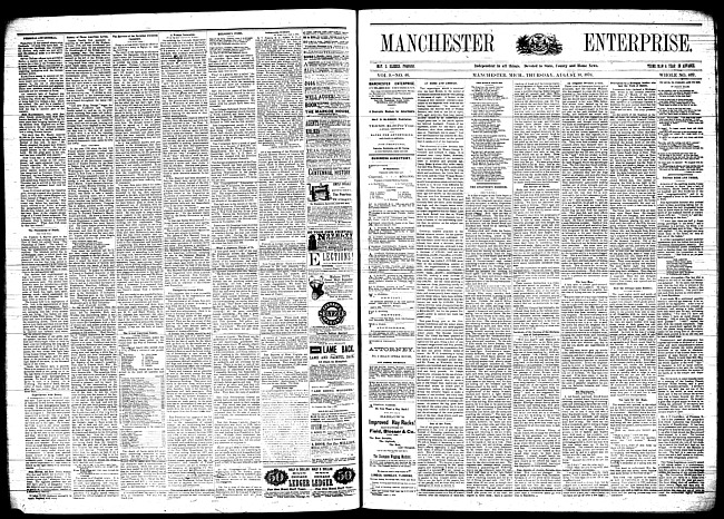 Manchester enterprise. Vol. 9 no. 46 (1876 August 10)