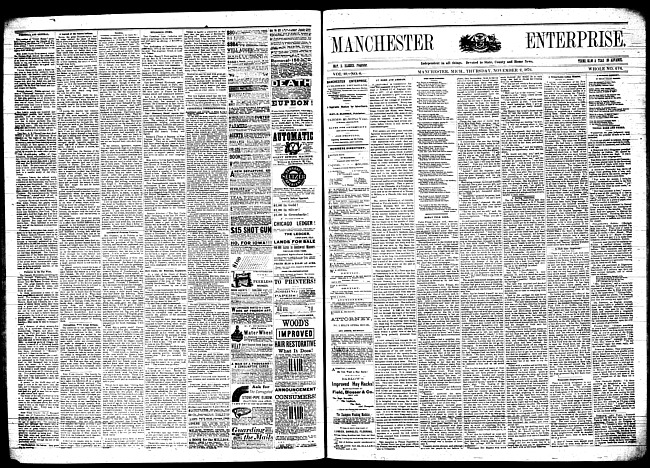 Manchester enterprise. Vol. 10 no. 6 (1876 November 3)