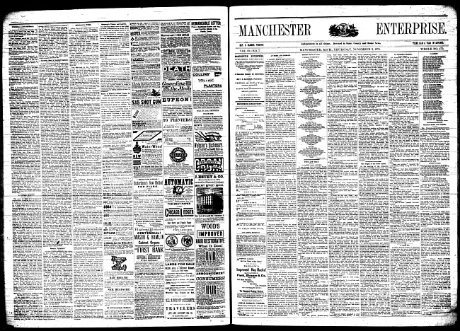 Manchester enterprise. Vol. 10 no. 7 (1876 November 9)