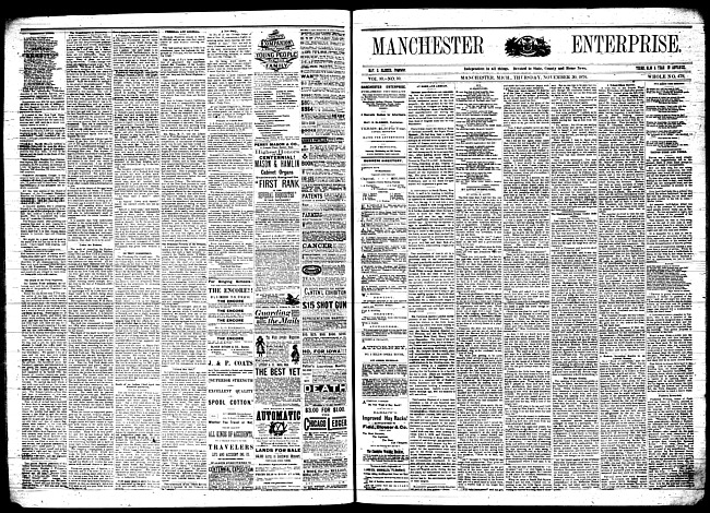 Manchester enterprise. Vol. 10 no. 10 (1876 November 30)