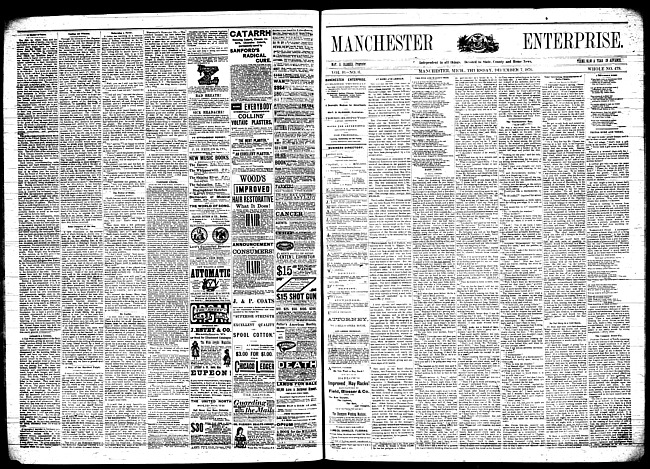 Manchester enterprise. Vol. 10 no. 11 (1876 December 7)