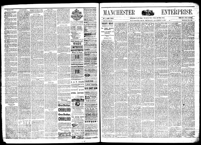 Manchester enterprise. Vol. 10 no. 12 (1876 December 14)