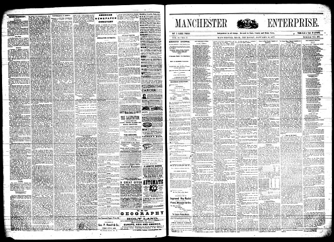 Manchester enterprise. Vol. 10 no. 17 (1877 January 18)