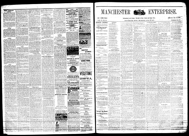 Manchester enterprise. Vol. 10 no. 44 (1877 July 26)