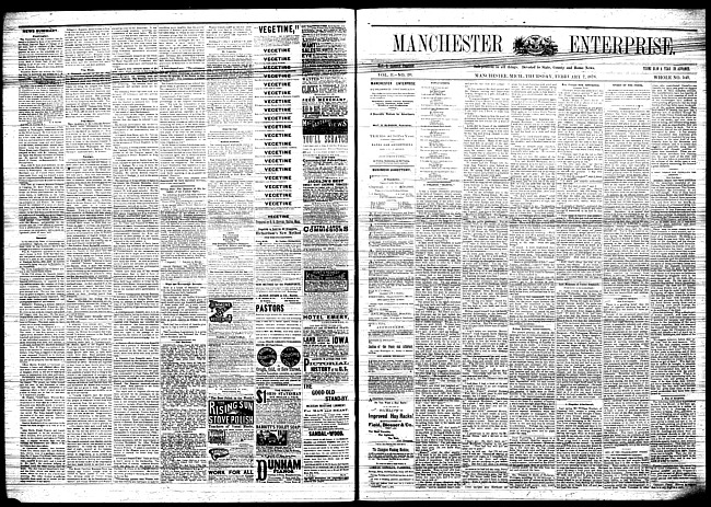 Manchester enterprise. Vol. 11 no. 20 (1878 February 7)