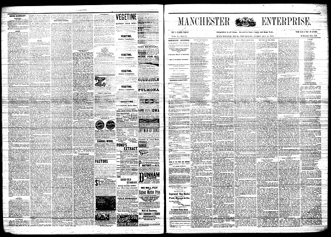 Manchester enterprise. Vol. 11 no. 22 (1878 February 21)