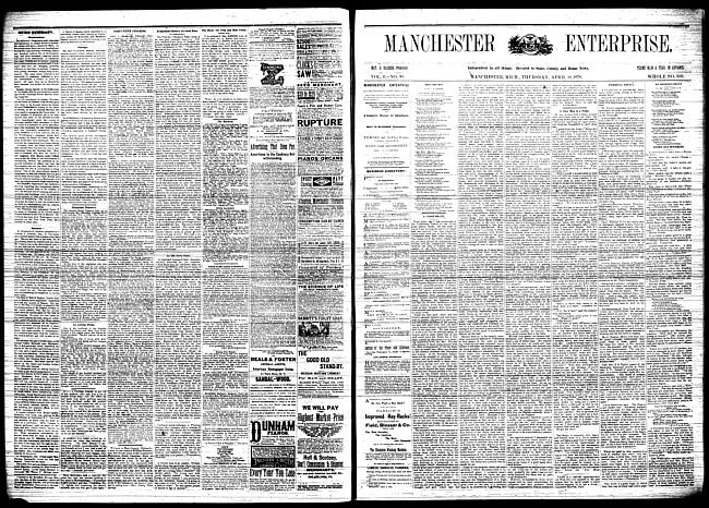 Manchester enterprise. Vol. 11 no. 30 (1878 April 18)