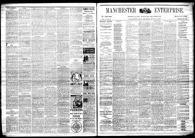 Manchester enterprise. Vol. 11 no. 48 (1878 August 22)