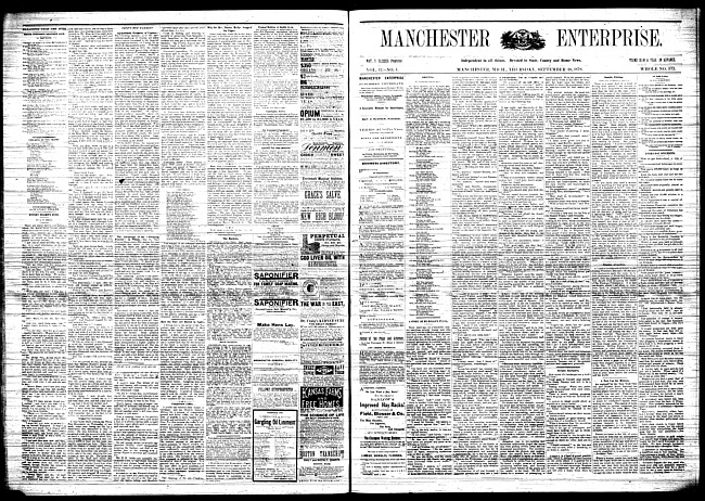 Manchester enterprise. Vol. 12 no. 1 (1878 September 26)