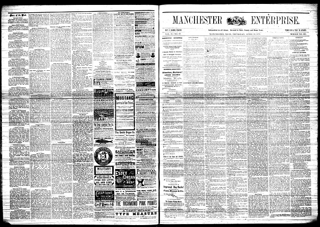 Manchester enterprise. Vol. 12 no. 29 (1879 April 10)