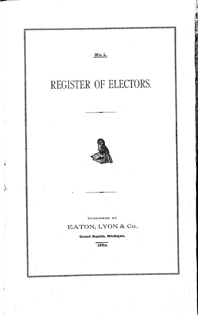 Brandon Township Register of Electors 1882-1916