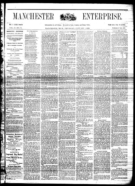 Manchester enterprise. Vol. 13 no. 15 (1880 January 1)