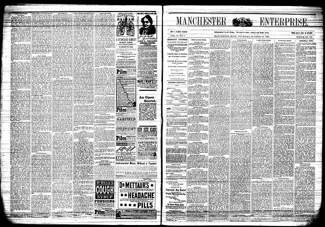 Manchester enterprise. Vol. 15 no. 5 (1881 October 20)