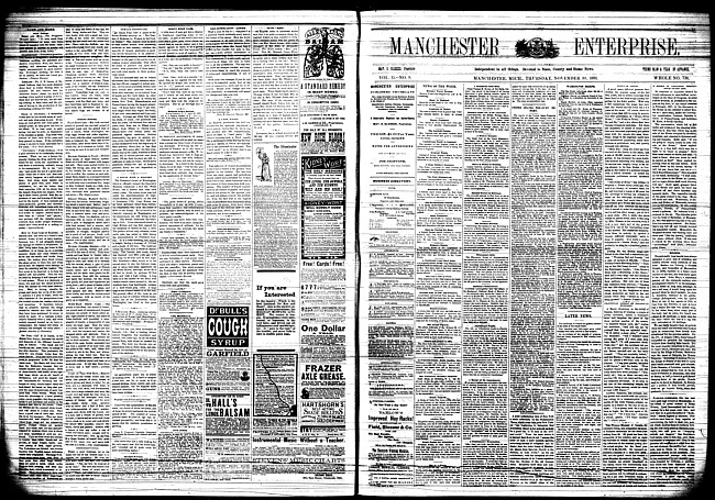 Manchester enterprise. Vol. 15 no. 8 (1881 November 10)