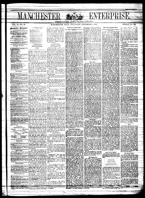 Manchester enterprise. Vol. 15 no. 12 (1881 December 8)