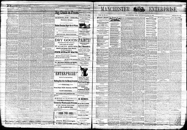 Manchester enterprise. Vol. 15 no. 45 (1882 July 27)