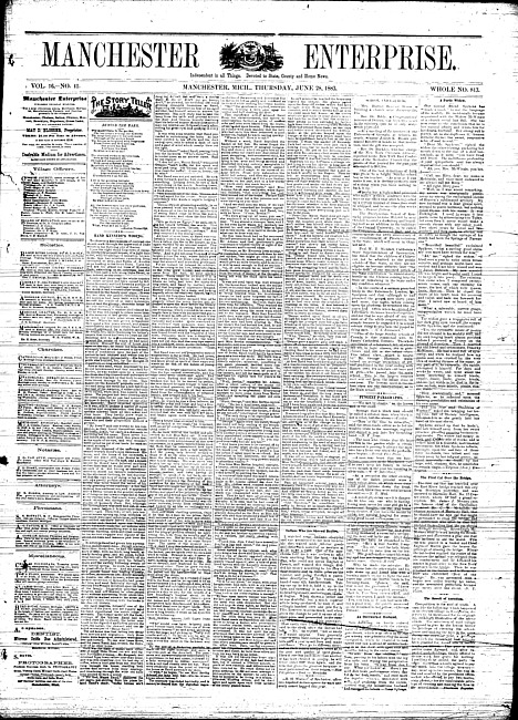 Manchester enterprise. Vol. 16 no. 41 (1883 June 28)