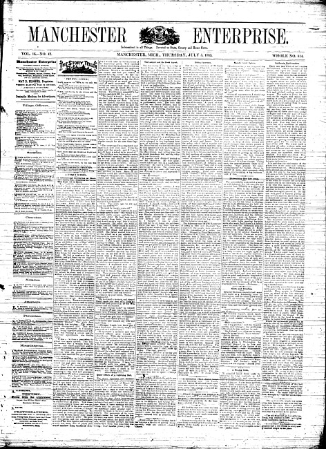 Manchester enterprise. Vol. 16 no. 42 (1883 July 5)