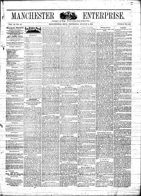 Manchester enterprise. Vol. 16 no. 46 (1883 August 2)