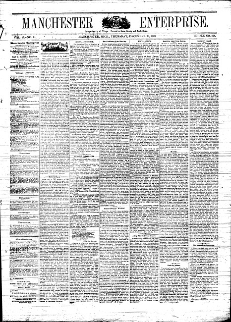 Manchester enterprise. Vol. 17 no. 14 (1883 December 20)