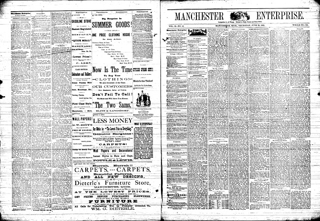 Manchester enterprise. Vol. 18 no. 41 (1885 June 25)