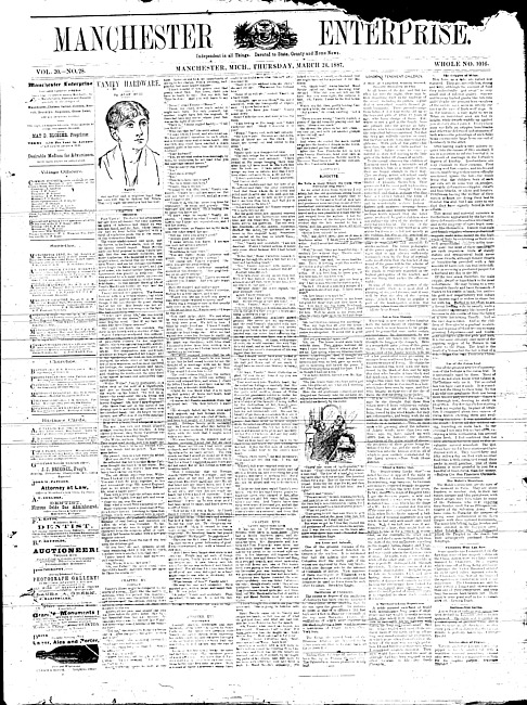 Manchester enterprise. Vol. 20 no. 28 (1887 March 24)