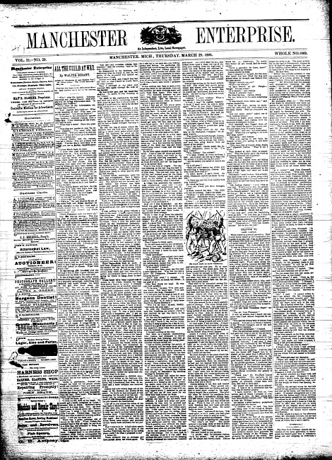 Manchester enterprise. Vol. 21 no. 29 (1888 March 29)