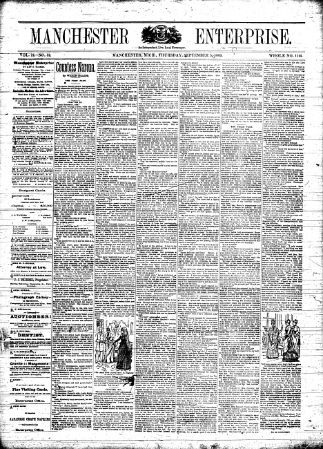 Manchester enterprise. Vol. 22 no. 52 (1889 September 5)