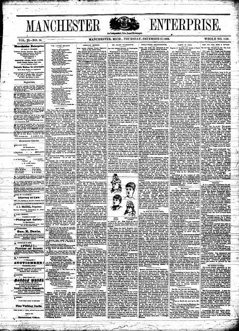 Manchester enterprise. Vol. 23 no. 14 (1889 December 12)