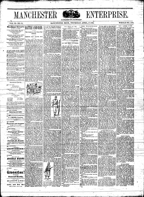 Manchester enterprise. Vol. 23 no. 32 (1890 April 17)
