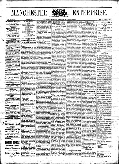 Manchester enterprise. Vol. 23 no. 52 (1890 September 4)