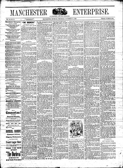 Manchester enterprise. Vol. 24 no. 11 (1890 November 27)