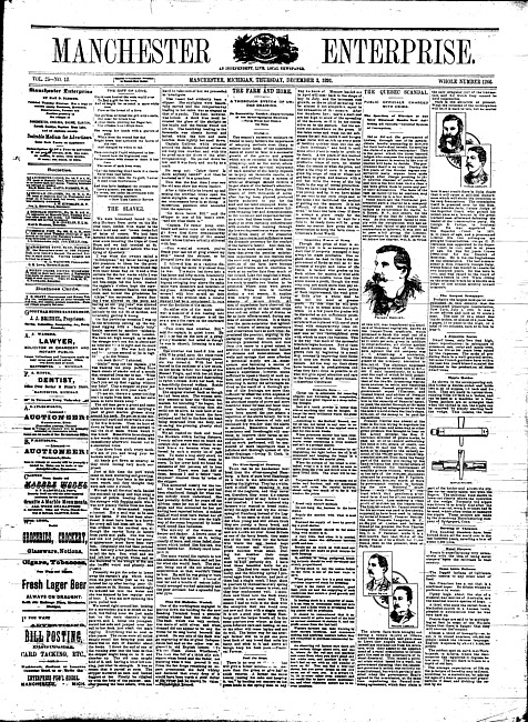 Manchester enterprise. Vol. 25 no. 12 (1891 December 3)