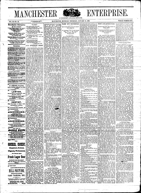 Manchester enterprise. Vol. 25 no. 19 (1892 January 21)
