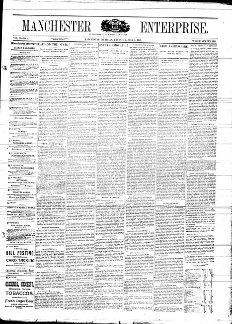 Manchester enterprise. Vol. 26 no. 43 (1893 July 6)