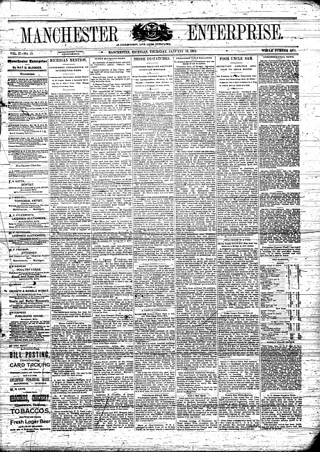 Manchester enterprise. Vol. 27 no. 19 (1894 January 18)