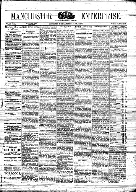Manchester enterprise. Vol. 28 no. 18 (1895 January 10)