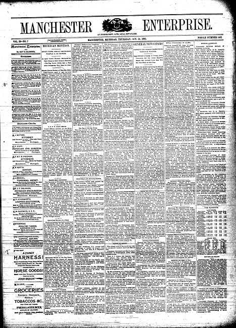 Manchester enterprise. Vol. 29 no. 7 (1895 October 24)