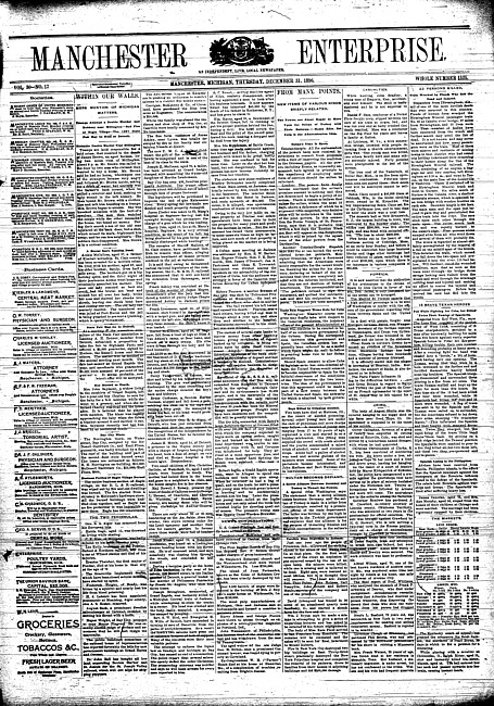 Manchester enterprise. Vol. 30 no. 17 (1896 December 31)