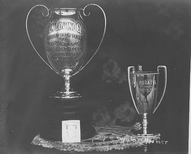 Alden Regatta loving cups 1905 and 1906