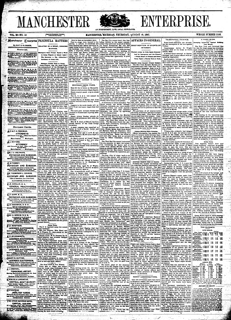 Manchester enterprise. Vol. 30 no. 50 (1897 August 19)