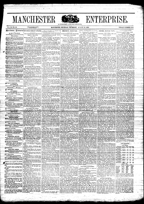 Manchester enterprise. Vol. 31 no. 50 (1898 August 18)
