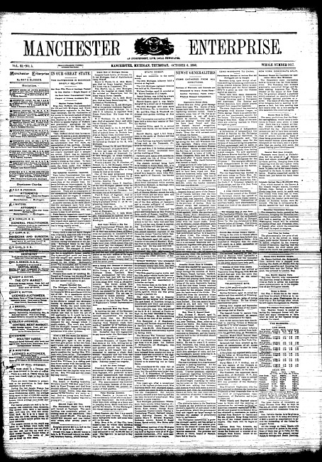 Manchester enterprise. Vol. 32 no. 5 (1898 October 6)