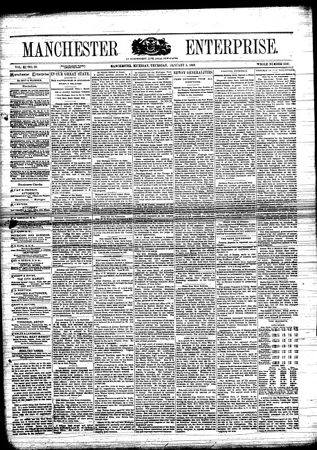 Manchester enterprise. Vol. 32 no. 18 (1899 January 5)