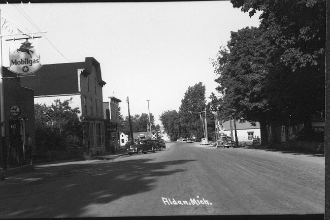 Alden, Michigan. Main Street looking West
