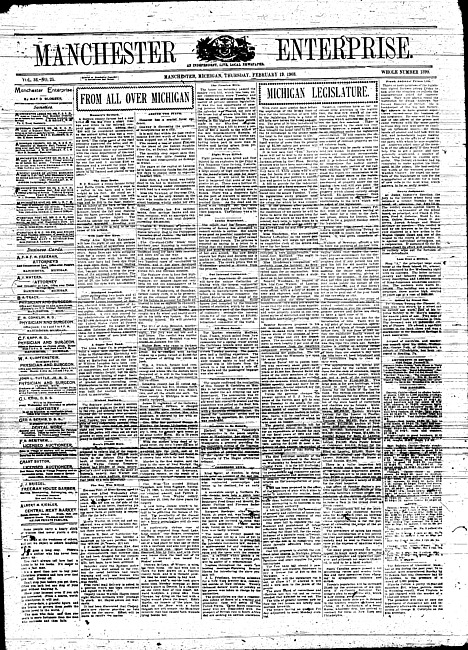 Manchester enterprise. Vol. 36 no. 25 (1903 February 19)