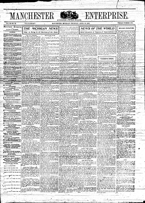 Manchester enterprise. Vol. 36 no. 33 (1903 April 16)