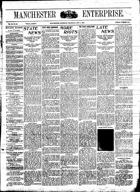 Manchester enterprise. Vol. 38 no. 36 (1905 May 4)